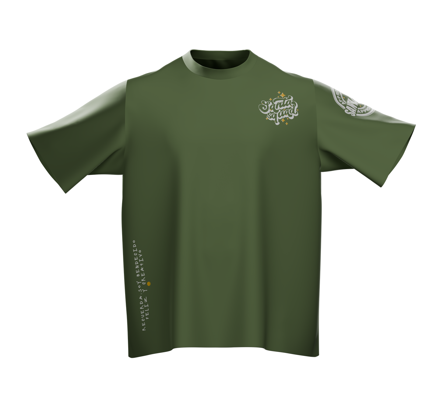 Camiseta Verde Olivo Santa Squad