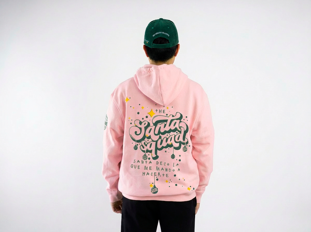 Hoodie Rosa Santa Squad