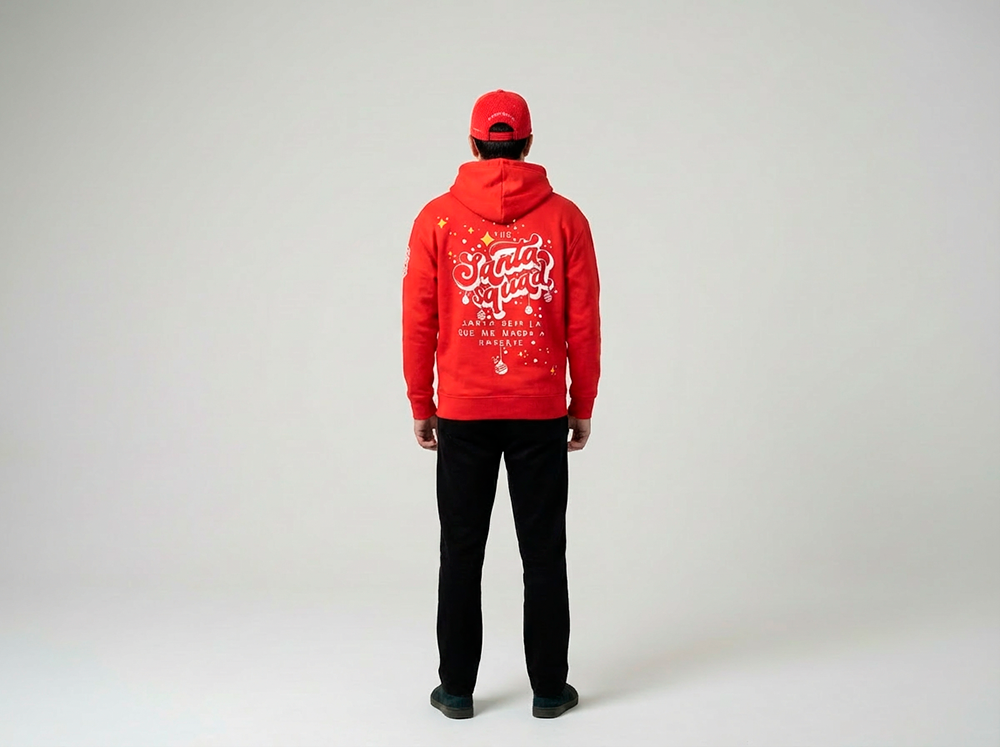 Hoodie Roja Santa Squad