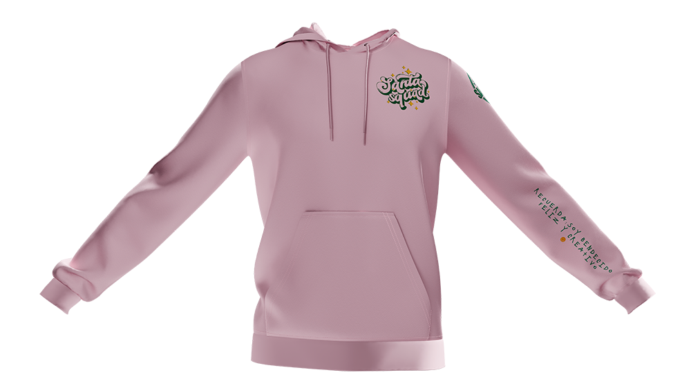 Hoodie rosa Santa Squad