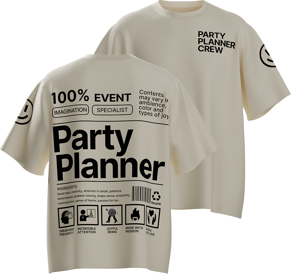 T-SHIRT PARTY PLANNER CREW