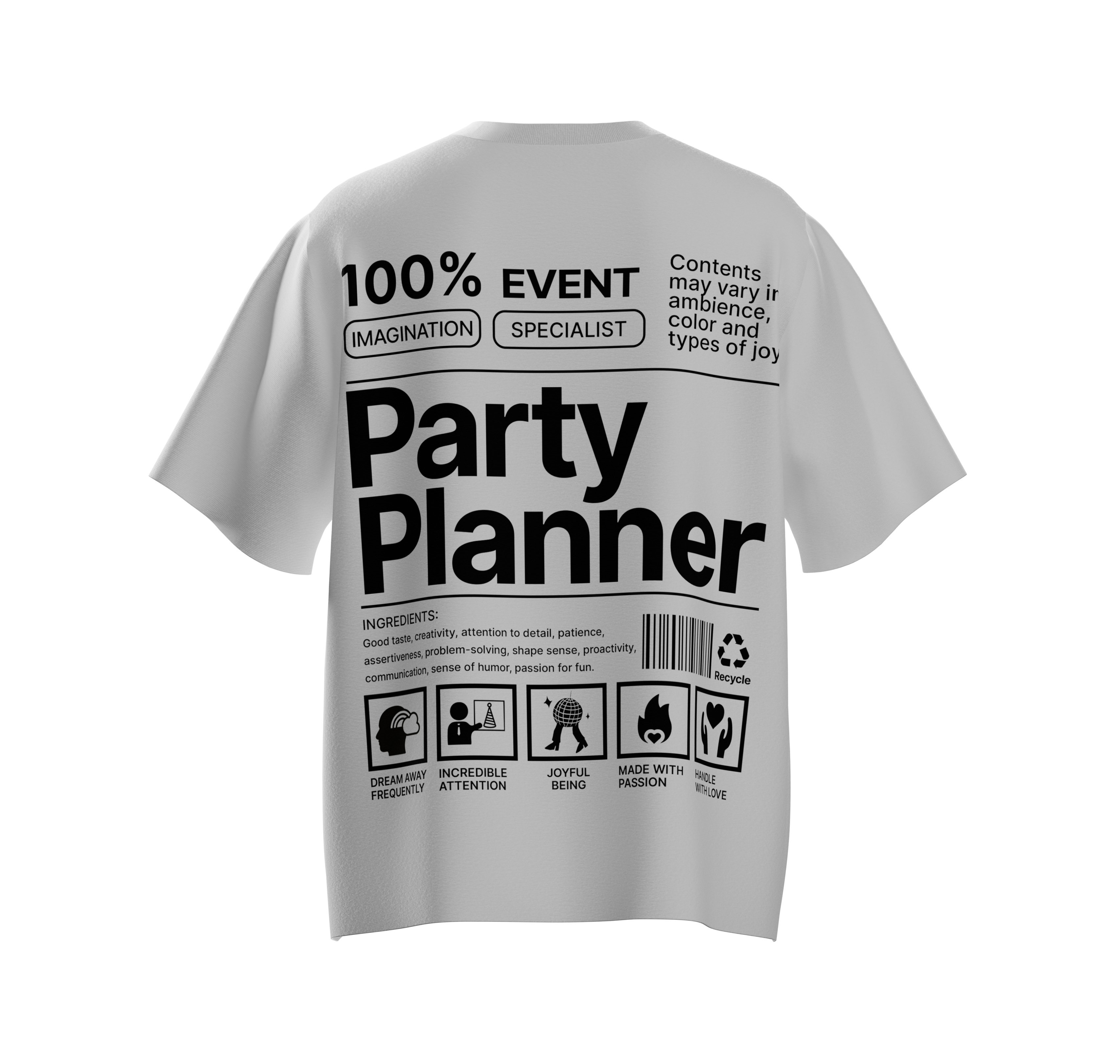 T-SHIRT PARTY PLANNER CREW